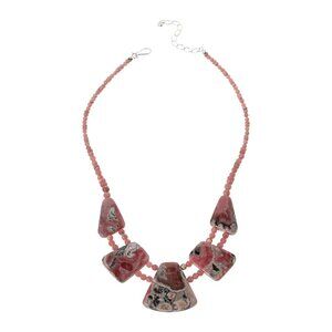 Jay King Sterling Silver Rhodochrosite 18" Necklace